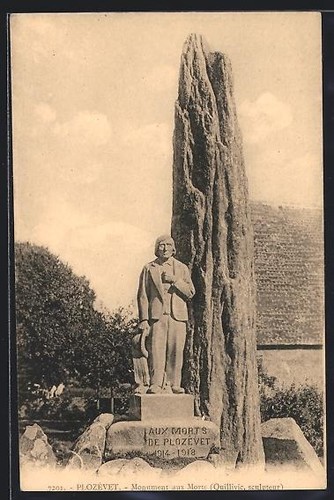 Cpa plozévet monument - plozévet,,