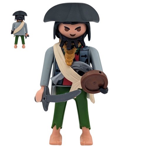Playmobil figurine pirate gris