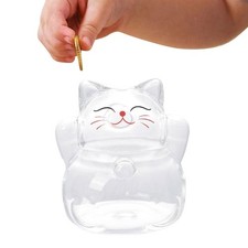 Tirelire en verre transparent