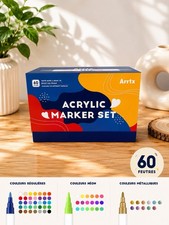 Lot De 60 Feutres Acryliques