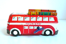 JOUSTRA CAR DE TOURISME  TÔLE Lg 14 cm REF 2010  1960 TRÈS BON ÉTAT FONCTIONNE