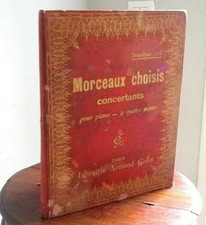 Livre Morceaux choisis concertants pour piano à quatre mains. Armand Colin Paris