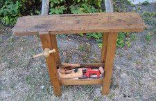 Jouet Ancien Etabli de Menuisier menuiserie en bois & Outils