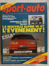 SPORT AUTO N°278 3/1985 ALPINE V6 GT SUPERCINQ GT TURBO 205 GTI JAGUAR XJS 24 S
