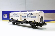 REE - WAGON UFR Biporteur Charentes Poitou SNCF ep. III réf. WB-637 Neuf HO 1/87