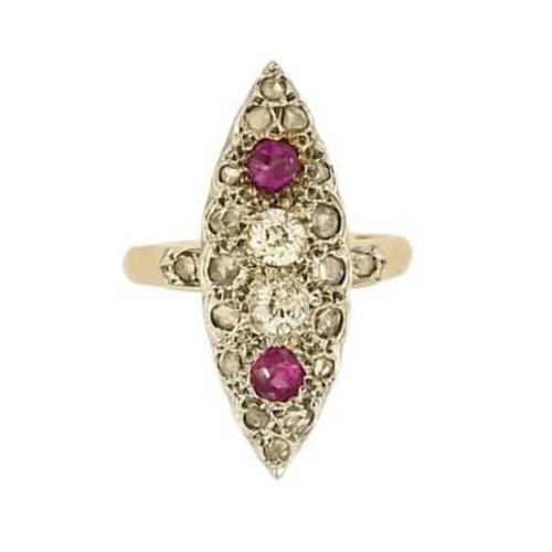 Bague marquise jaune et - marquise,