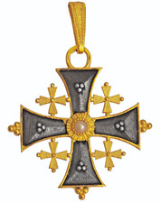 Pendentif Croix En Argent Sterling Plaqué Or Collier Chrétien Bijoux Religieux