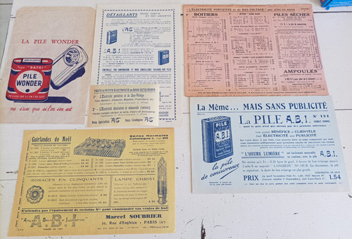 Ancien prospectus pile - 5,