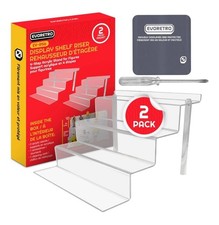 Escalier Evoretro Acrylique 4 Marches Large Pour Vitrine Pack de 2pcs