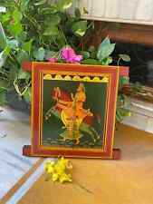 Antique en Bois Mural Décoration Fenêtre Cadre Main Peint Original - 9651