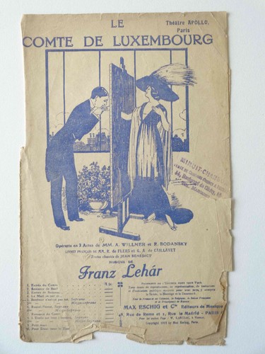 Partition ancienne comte de - le,