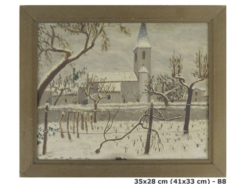 Tableau naif ancienne peinture - ancienne,