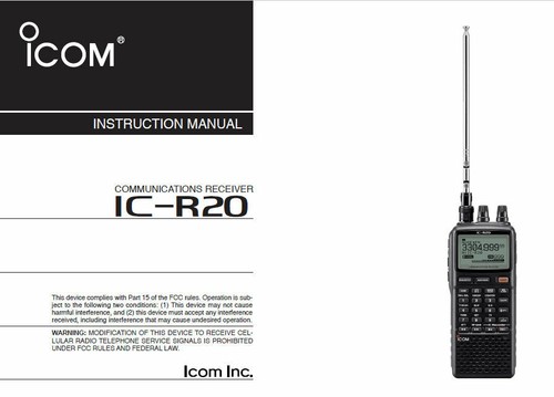 Icom r20 instruction - icom,