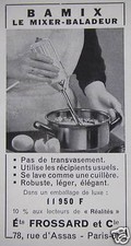 Publicité 1956 bamix mixer - 1956, le