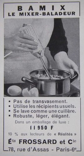 Publicité 1956 bamix mixer - publicitÉ, le