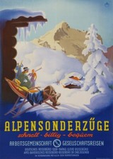 OTTLER OTTO ALPENSONDERUGE ARBEITGEMEINSCHAFT GESELLSCHAFTSREISEN SKI ci 1920-39