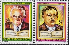 Autriche 1994 Csokor Roth Écrivains Livres Littérature Auteurs Personnes 2v set