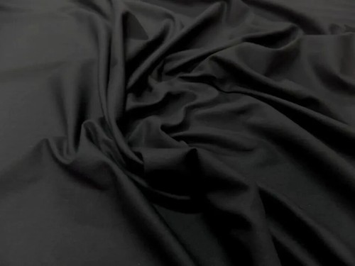 Gabardine coton lycra - noire, en