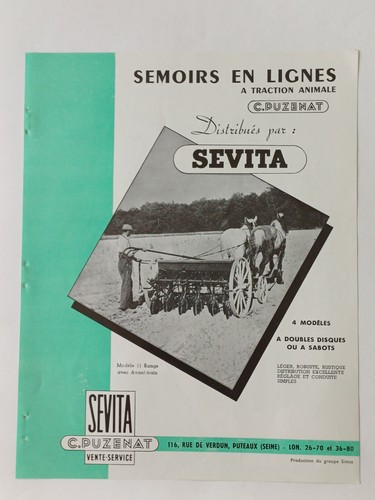 Prospectus années 50 - prospectus, 2p.