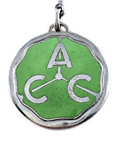 PORTE-CLES - ACC - AUTOMOBILE CLUB du CENTRE - 1950s Métal Émaillé -