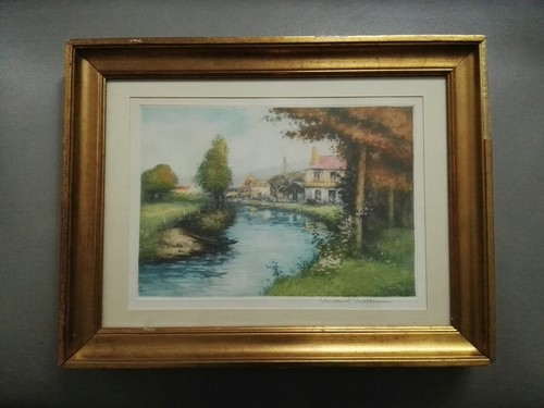 Gravure aquatinte bord - , de