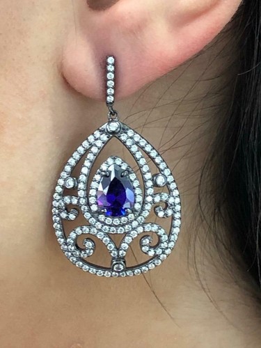 Noir argent sterling - noir, saphir
