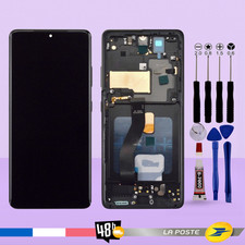 Ecran Pour Samsung galaxy S21 Ultra G998B/DS G998U/W Châssis Noir Empreinte