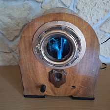 radio vintage fibre optique lumière hublot objet decoratif