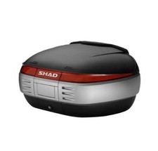 Top case sh50 noir brut capacite 2 casques integraux livre platine +kit visserie