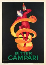 Affiche Alcool Originale, Cappiello, Bitter Campari, Clown, Orange Aperitif 1921