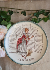 ANCIENNE ASSIETTE PARLANTE TERRE DE FER HB CHANSON LE PETIT MARI N°9