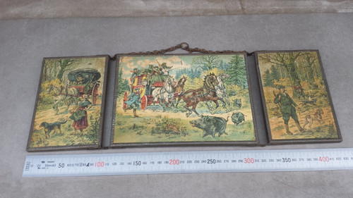 Très ancien miroir triptyque