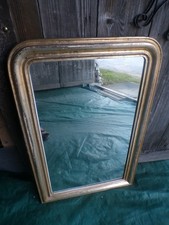 Miroir Ancien Louis-Philippe  , doré à la feuille , 94cm x 60cm