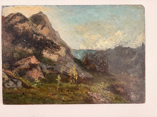 Ancien peinture huile panneau - ancien,