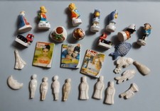 fèves faïences 2013  'Gaston, Calimero, Simpson, revues, tracteur renault