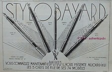 PUBLICITE BAYARD STYLO PLUME ECOLIER SAFETY DAME PSF DE 1924 FRENCH AD PUB RARE