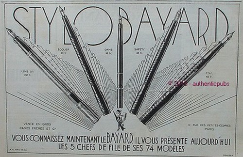 Publicite bayard stylo - publicite, plume