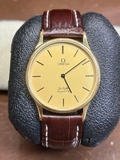 Omega De Ville Vintage Révision Or Quartz Montre Hommes Authentique Travail