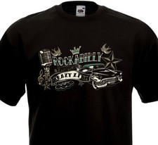 T-shirt ROCKABILLY - CRAZY LIFE - Micro 60's Rock'n'Roll Custom Cadillac Hot Rod