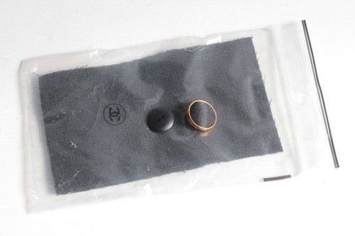 Chanel boutons satin - boutons, noir
