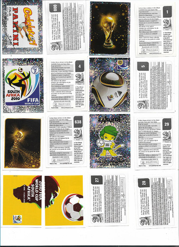 Panini foot 2010 world cup - panini,