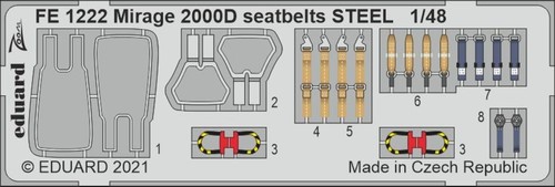 Mirage 2000d seatbelts steel - 2000d,