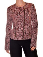 veste cintrée ajustée  à motif colorés manches longues fermeture éclair  T38