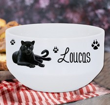 Bol petit déjeuner Panthère noire personnalisé avec prénom