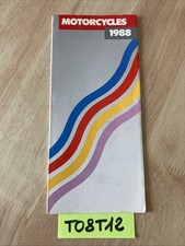 Honda gamme moto 1988 GL1500 NX650 Shadow NX125 ZB50XR250R CR125R etc catalogue