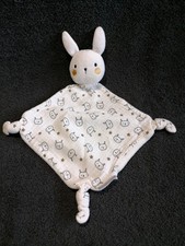 doudou plat lapin blanc étoile Vert baudet Etat neuf