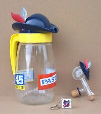 Pichet PASTIS 51 TYROLIEN à plumes + doseur porte clés anisette pub bar bistrot