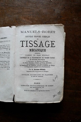 Manuel tissage mecanique - manuel, de