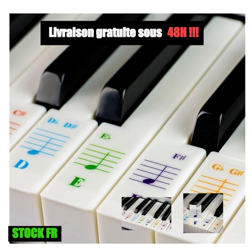 Autocollants piano couleur - autocollants,