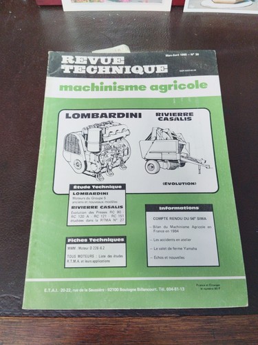 Revue technique machinisme - revue,